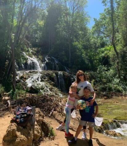 Josipa Perisic with her children.